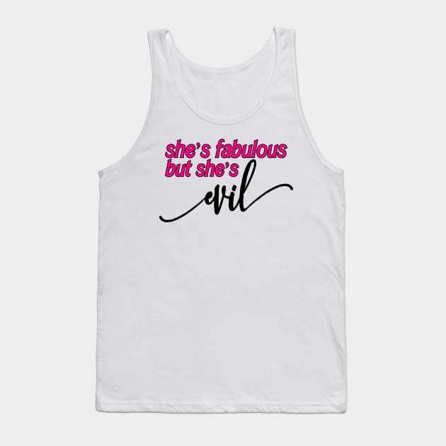 She’s Fabulous but She’s Evil Regina George Teen Mean Girls Sticker Tank Top by Asilynn